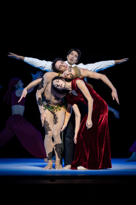 Wiener Staatsballett: "Nijinsky", Ch: John Neumeier. Im Bild: Masayu Kimoto, Alessandro Frola, Victor Caixeta, Ketevan Papava © Ashley Taylor Nijinsky7