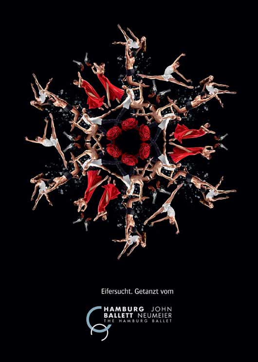 Plakat für hambug Ballett Imagekampagne